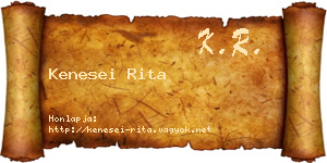 Kenesei Rita névjegykártya